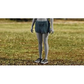 3D Women's Sport Shorts with Sneakers model